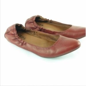 FINAL PRICE Korks Kork-Ease 6 Red Leather Ballet Flats S11-9